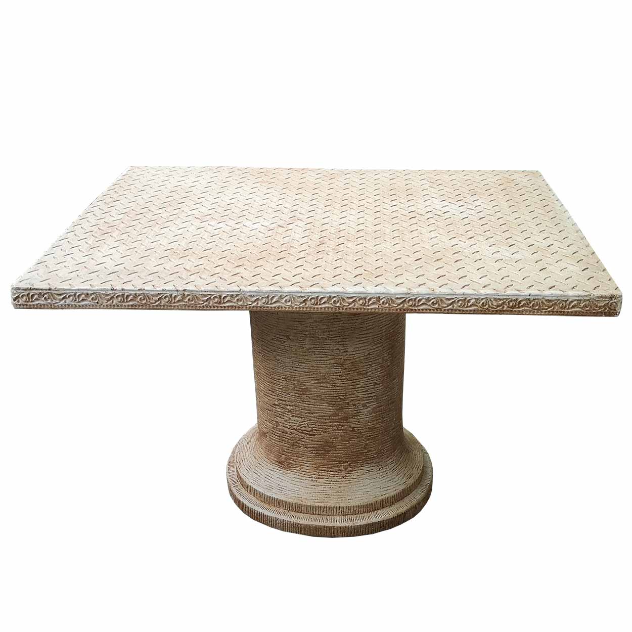 Masa Dreptunghiulara Mare de Gradina Crem din Ciment cod005c