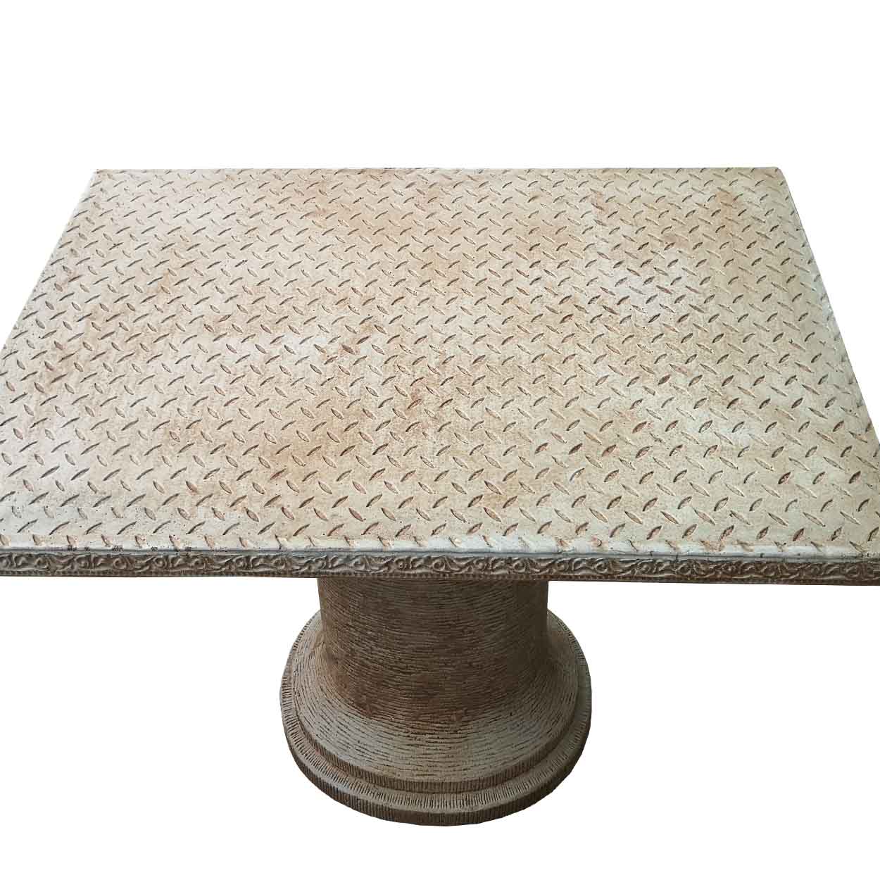 Masa Dreptunghiulara Mare de Gradina Crem din Ciment cod005c - imagine 2