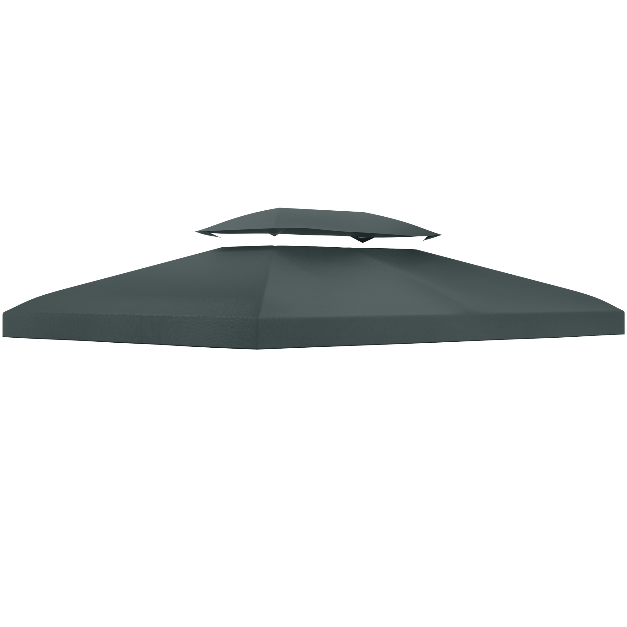 Copertina pentru cort 4x3 m cu 2 niveluri, copertina pentru cort din poliester anti-UV cu chingi din Velcro