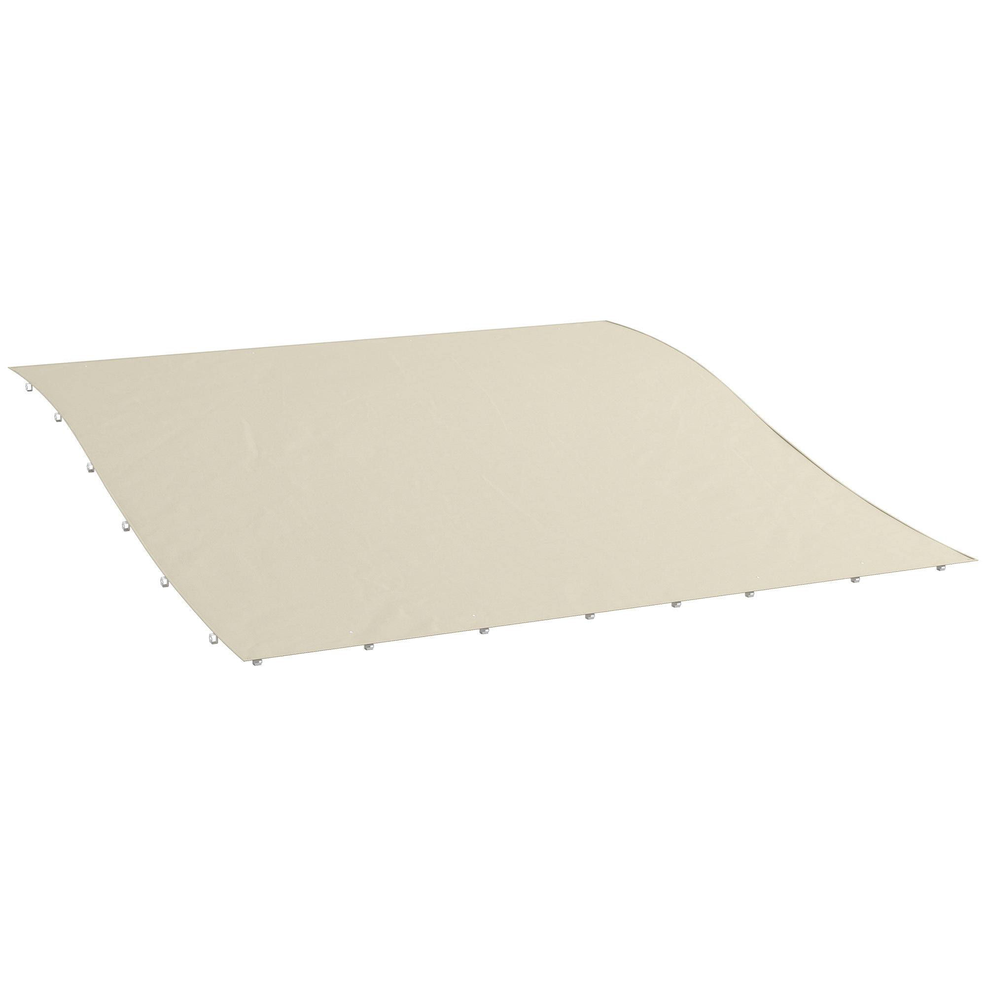 Copertină Pergolă Rezervă, Orificii Scurgere 2.5x3m, Protecție UV, Bej | Aosom Romania
