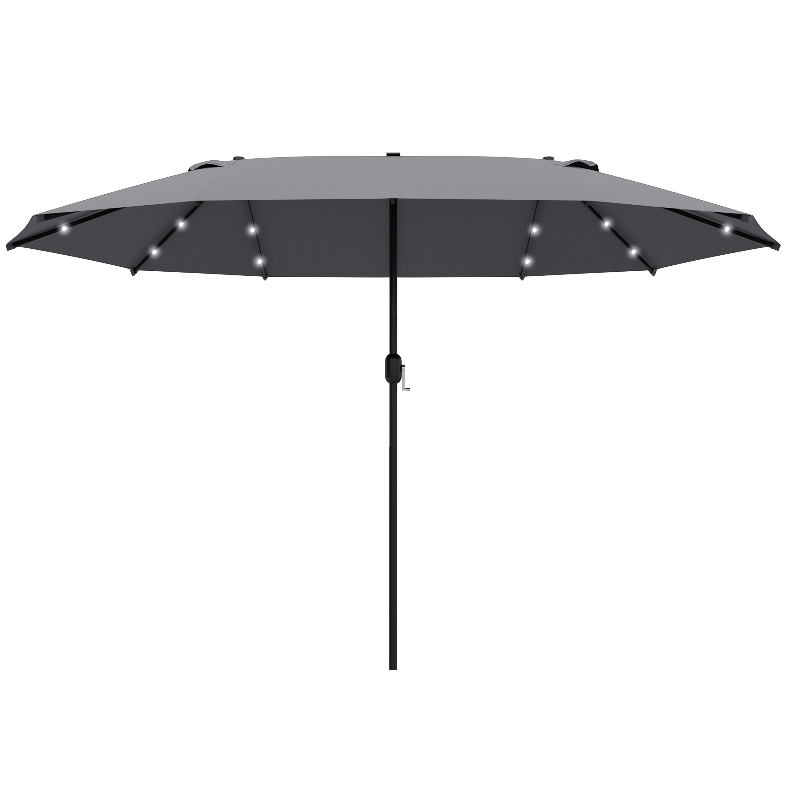 Parasolar Ovale Gri Inchis 440 x 256 cm | Aosom Romania